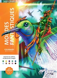 Couverture du coloriage mystère Mondes fantastiques