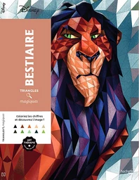 Couverture du coloriage mystère Triangles magiques Disney Bestiaire